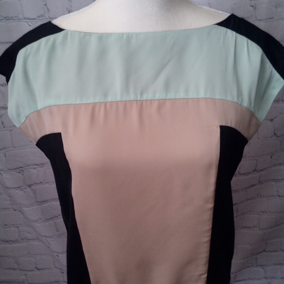 Reversible Vero Moda Color Block Silk Blouse - Picture 2 of 5